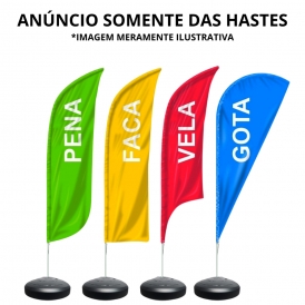 WindBanner Completo Base Concreto + Haste + Tecido