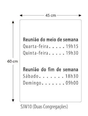 SO ADESIVO PLACA DE HORÁRIO