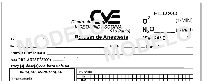 BOLETIM DE ANESTESIA