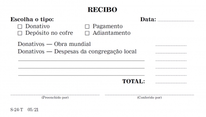 RECIBO DAS CONTAS S-24