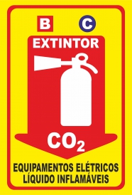 PLACA EXTINTOR  co2