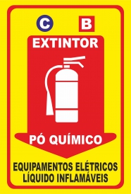 PLACA EXTINTOR  PÓ QUIMICO