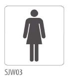 PLACA SINALIZAÇÃO WC FEMININO ACM