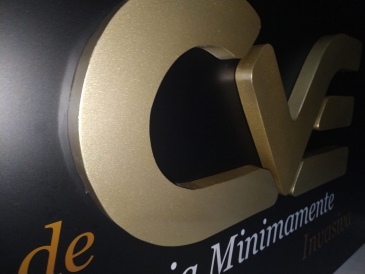 LETREIRO DE ACM  COM LETRAS 3D PVC EXPANDIDO