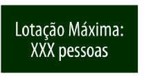 Placa sinalização de segurança Lotação Máxima