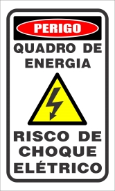 Adesivo sinalização de segurança Quadro de energia