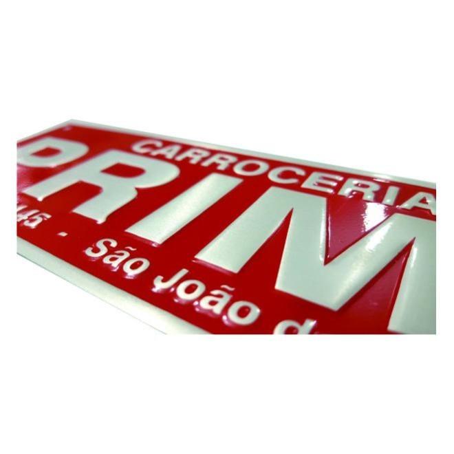 PLACA DE ALIMINIO AUTO RELEVO