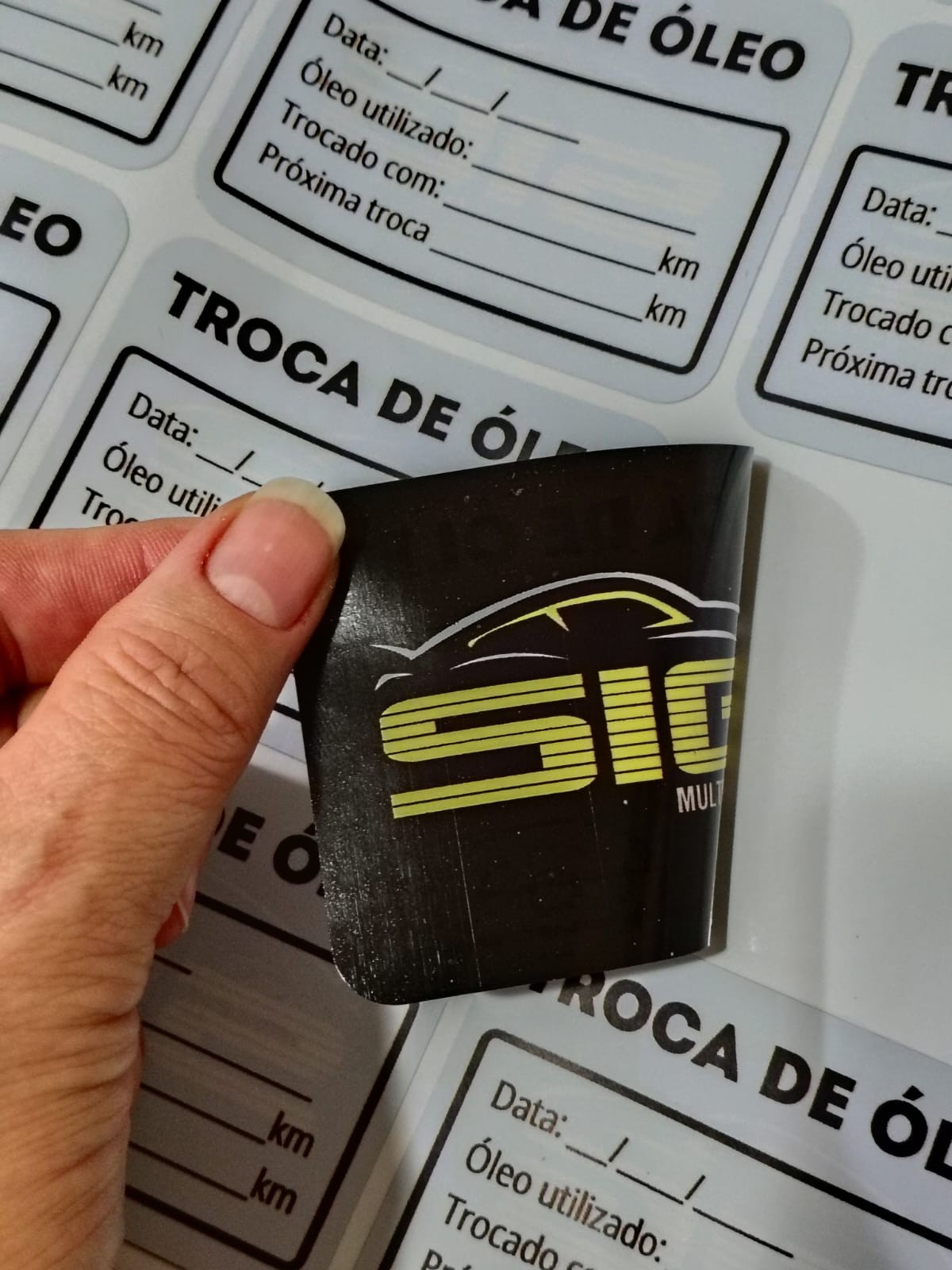 Adesivo Troca de Óleo