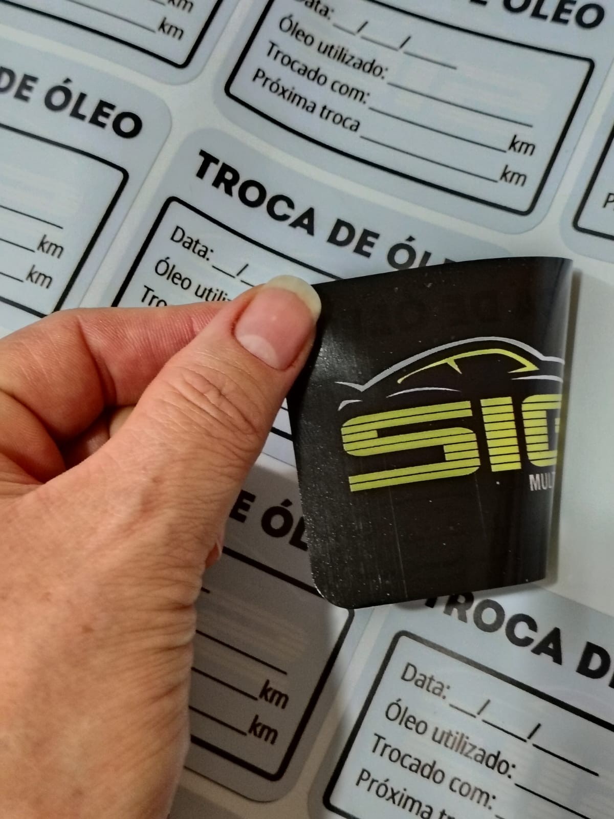 Adesivo Troca de Óleo