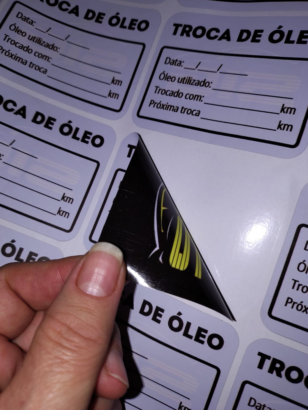 Adesivo Troca de Óleo