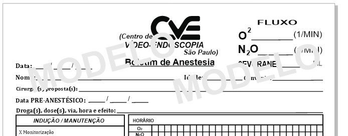 BOLETIM DE ANESTESIA