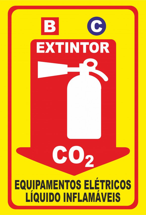 PLACA EXTINTOR  co2