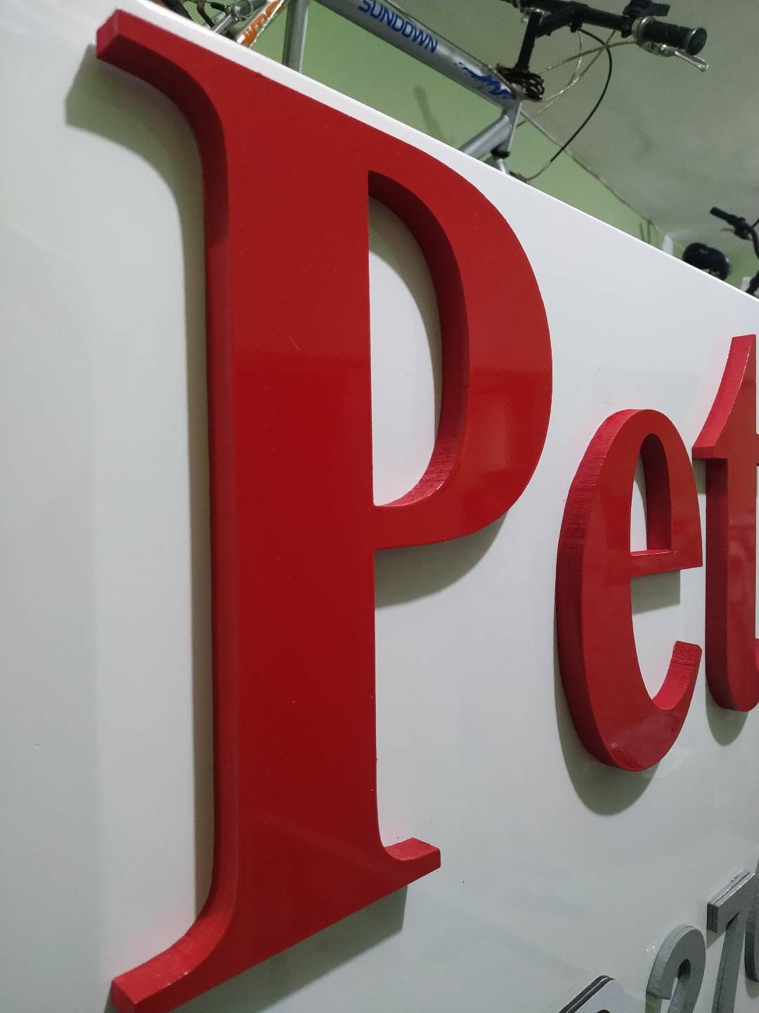 LETREIRO DE ACM  COM LETRAS 3D PVC EXPANDIDO