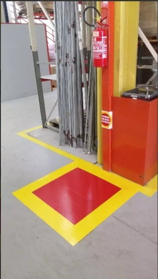Adesivos Demarcação De Piso Para Extintor 1x1 Metro