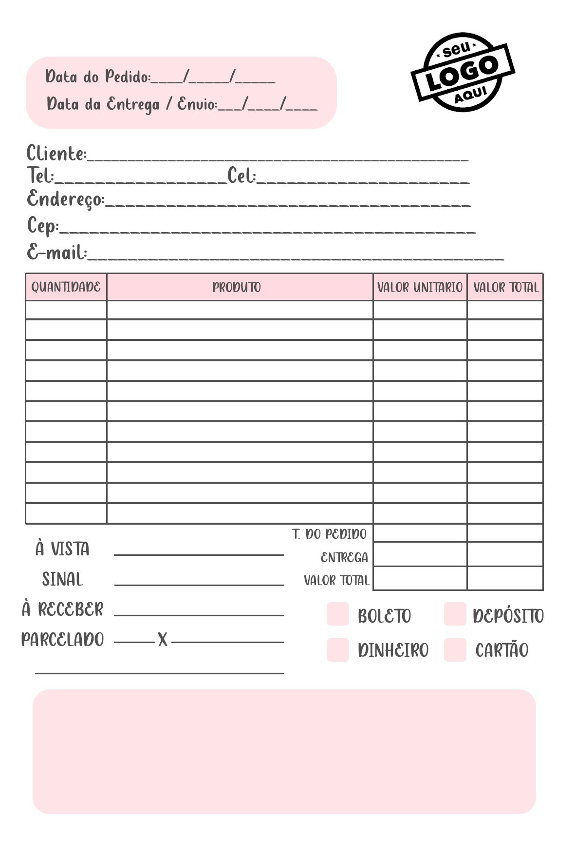TALAO DE PEDIDOS